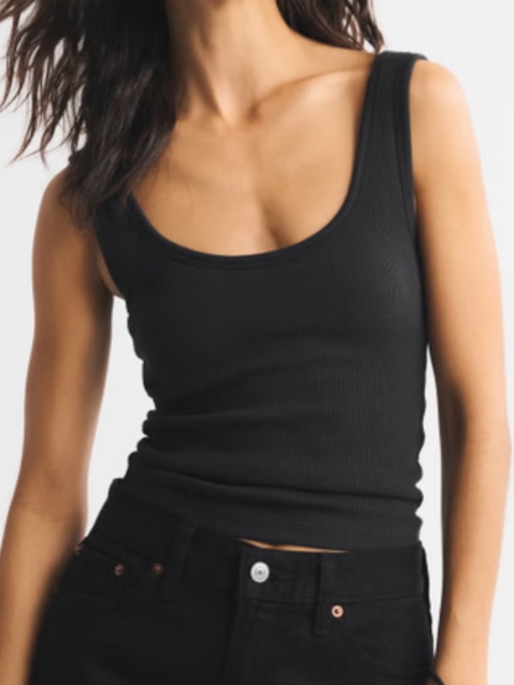 Abercrombie Bra Free Rib Scoopneck Tank